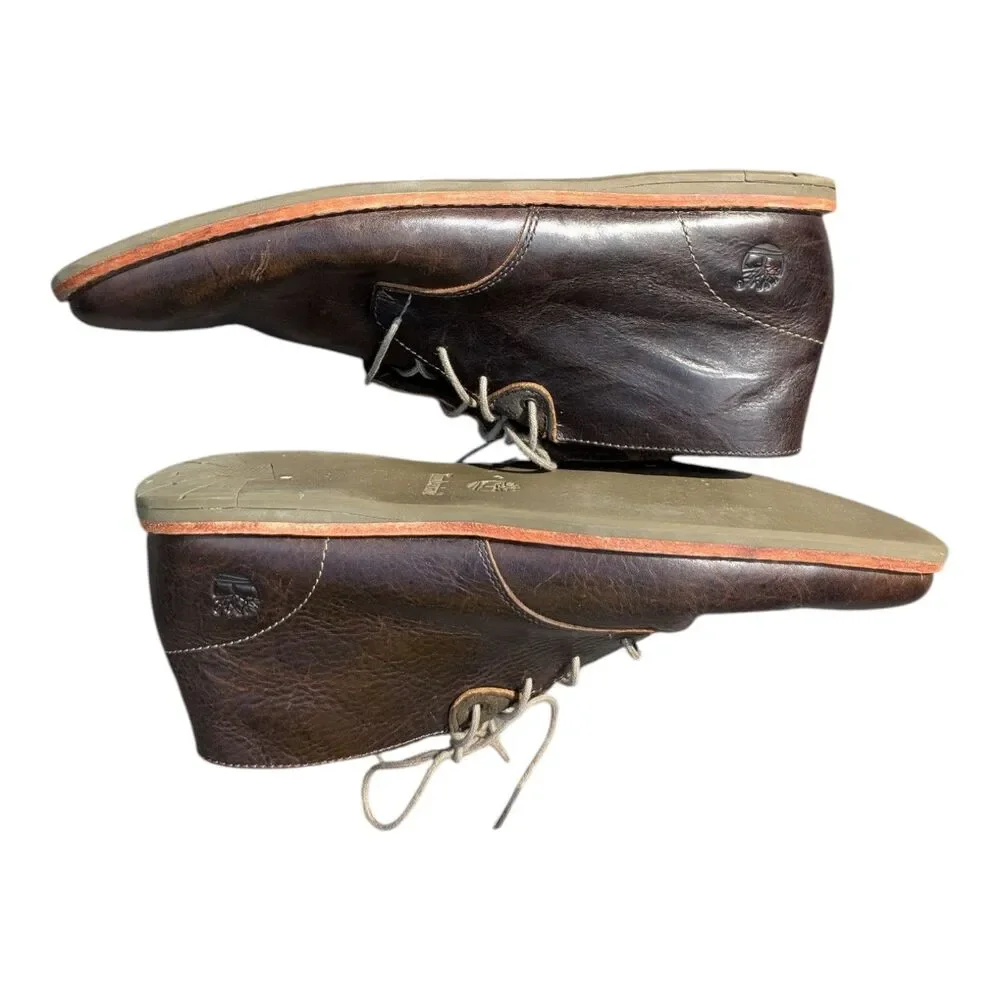 TIMBERLAND Revenia Leather Chukka Boots Mens 9.5 Dark Brown Lace Up Work Casual